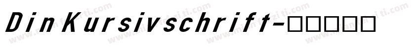 Din Kursivschrift字体转换